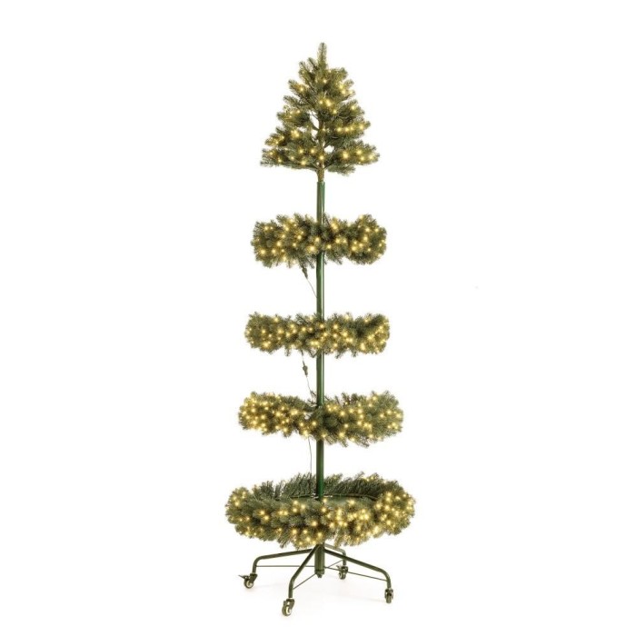 ALBERO ESPOSITORE 4 PIANI H.210XD77 -1158 RAMI LED